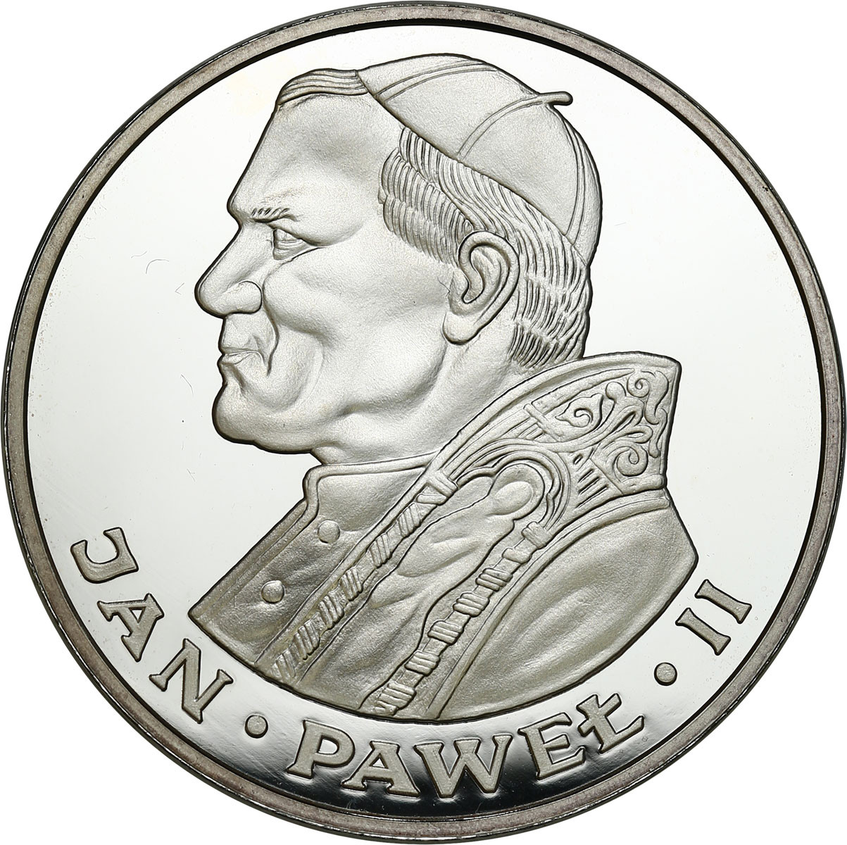PRL. 10.000 złotych 1986 Jan Paweł II, stempel lustrzany - RZADKOŚĆ